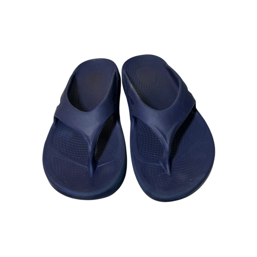 Ofoos Blue Navy Thong Slippers Rubber Comfy M-7 W-9